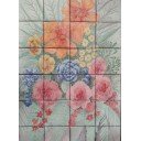 Mexican Talavera Mural Flores 6